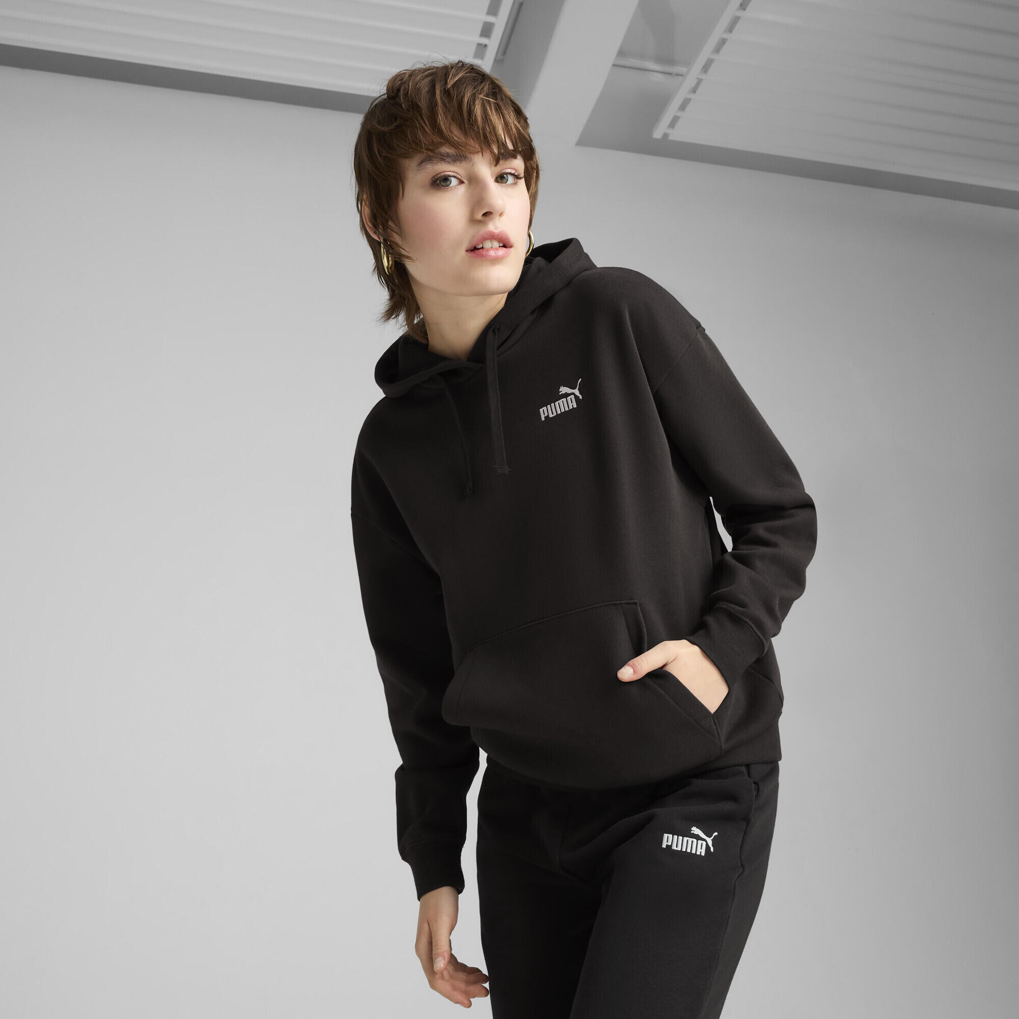 Felpa con cappuccio con logo piccolo Essentials No. 1 da donna PUMA 2/5