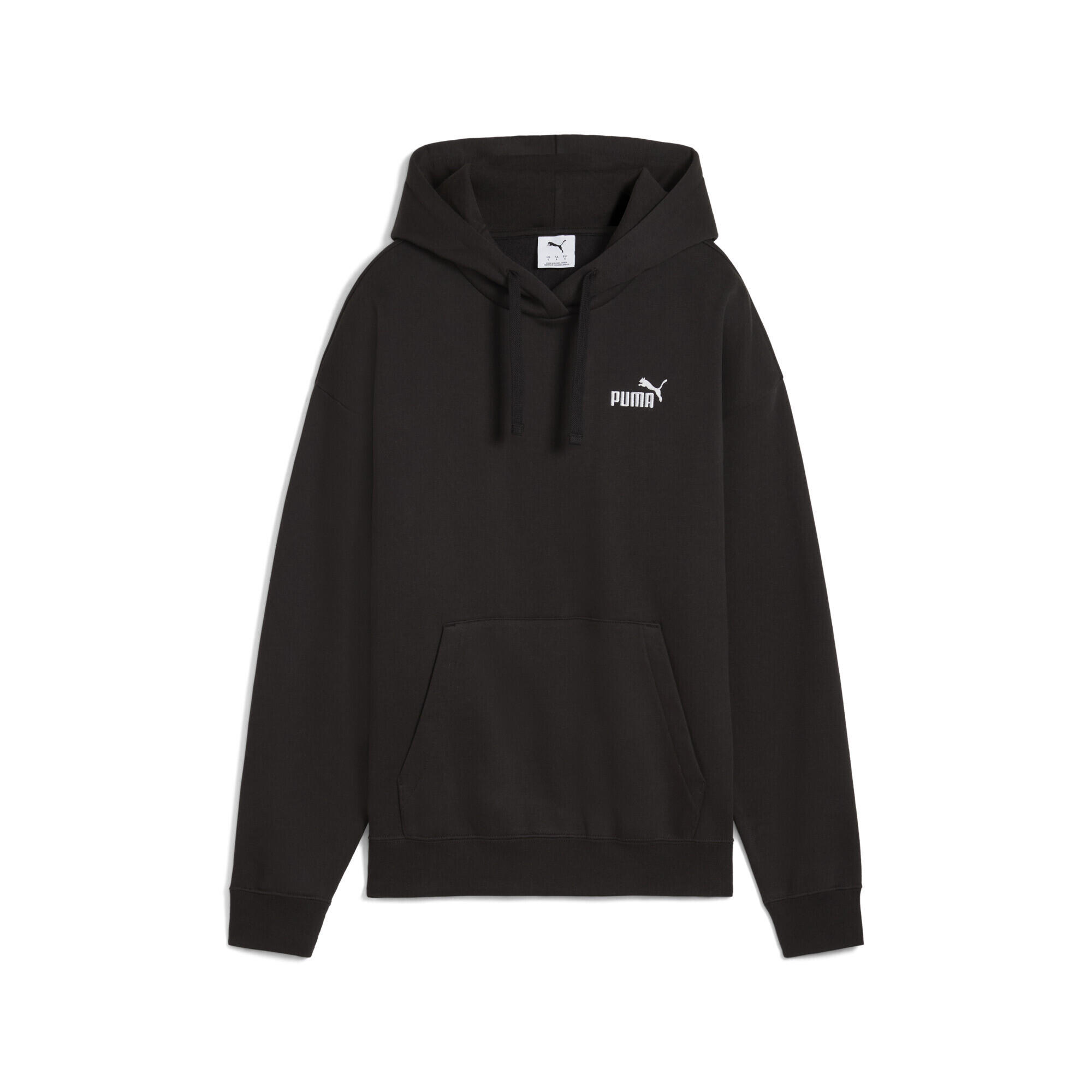 Damska wygodna bluza z kapturem Essentials z małym logo No. 1 PUMA Black