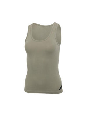 Tanktop atmungsaktiv Damen - Sport Active Essentials Cotton 3 Stripes khaki