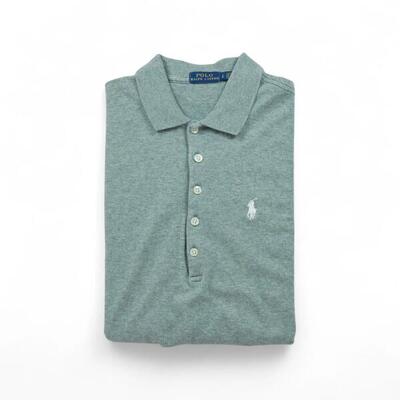Tweedehands - korte mouw dames polo grijs - als nieuw