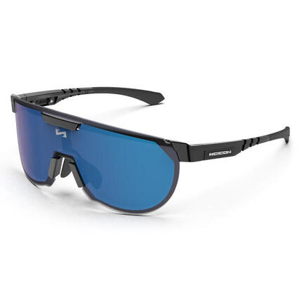 Lunettes Aerotrail Noir Brillant / Miroir Bleu Scicon Sports