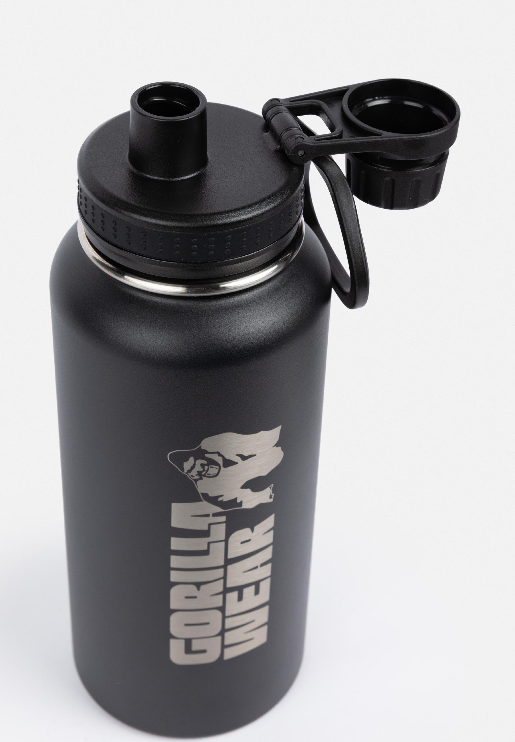 Insulated Stainless Steel Water Bottle 1000ML - Zwart 2/6