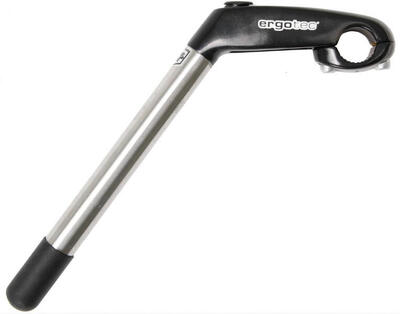 Ergotec stuurpen eagle 2 tube 22,2 mm 80 mm zwart/zilver level 2