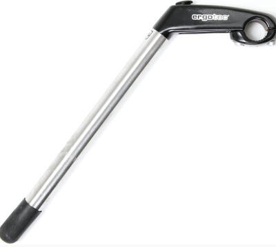 Ergotec stuurpen eagle 2 tube 80 mm zilver zwart