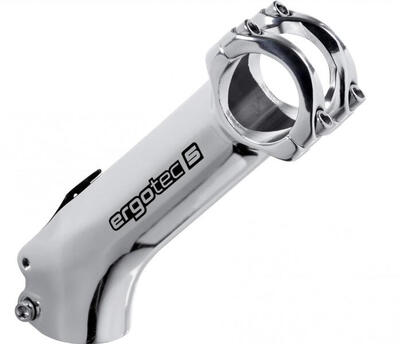 Ergotec high charisma ahead stuurpen 31,8 mm 90 mm zilver level 5 - 45° hoek,...