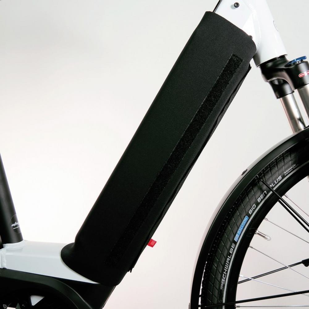 Fahrer Universal In-Tube E‑Bike Battery Cover L — Laminated Neoprene, Black.