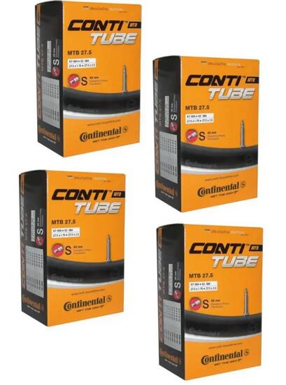 Continental lot de 4 Conti Tube MTB 27.5" chambres à air, 27.5x1.75-2.40, Sc...