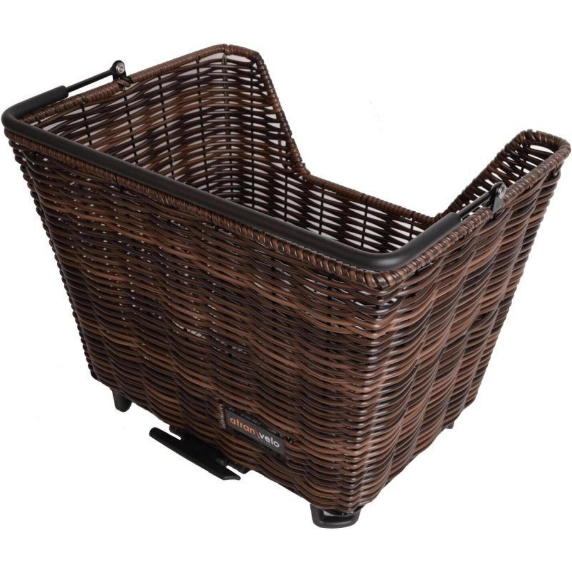 Atran Velo - Panier Arrière Pour Vélo « Picnic Avs », Marron - Adaptateur Pour Porte Vélo - Marron - Taille Unique - Decathlon