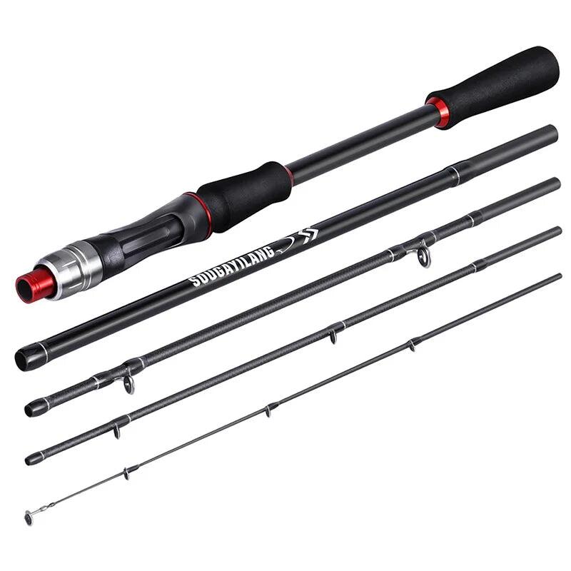 NNEOBA 2.1M Carbon Fiber Casting Rod 6-Section Black