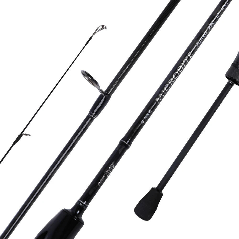 NNEOBA 2.2M Fast Action Spinning Rod Light Carbon Lure Rod Black