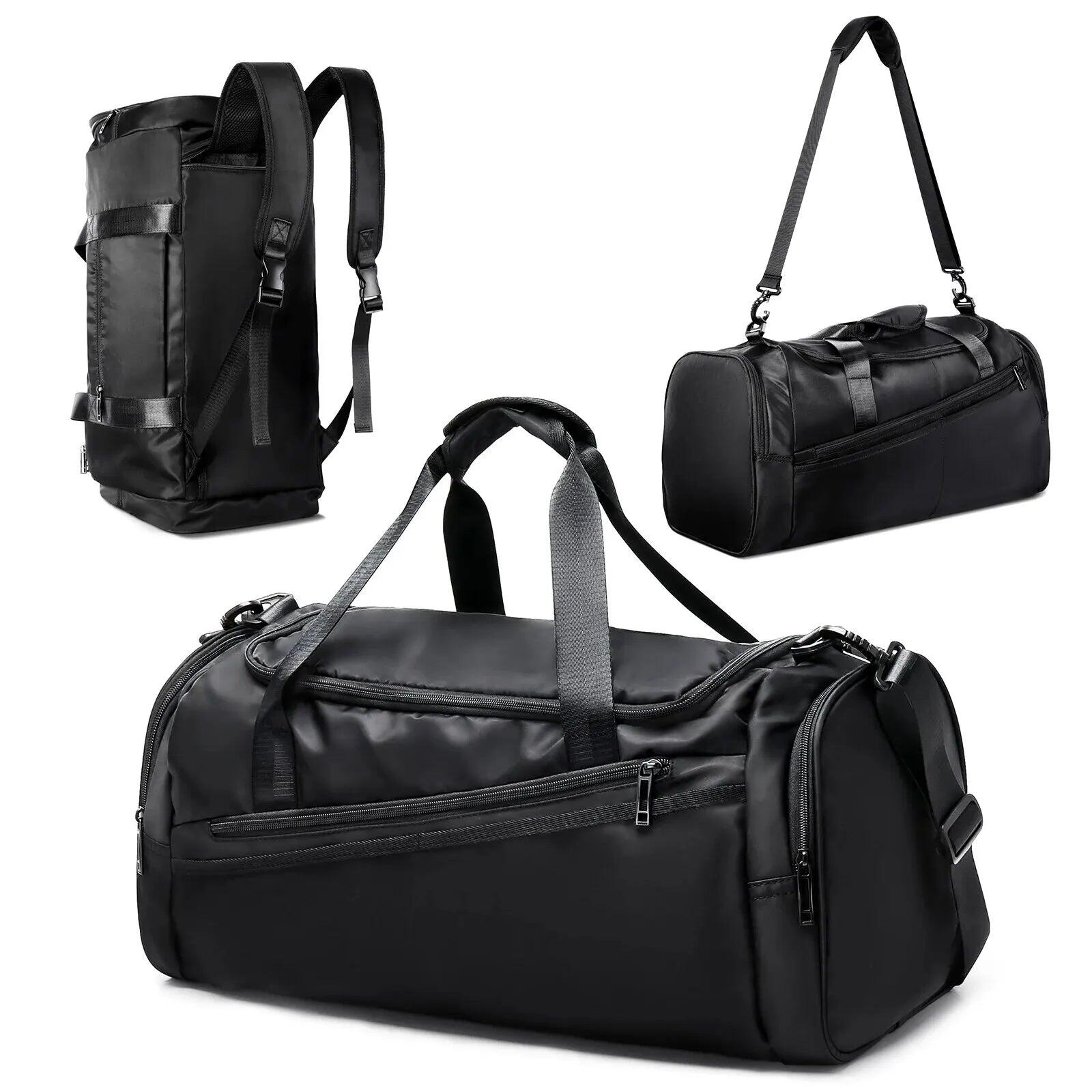 NNEOBA 40L Foldable Sports Gym Travel Duffel Bag Black