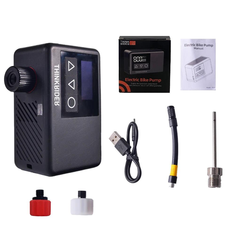 NNEOBA Mini Electric Bike Pump 120 PSI Pocket-Sized Tire Inflator Black