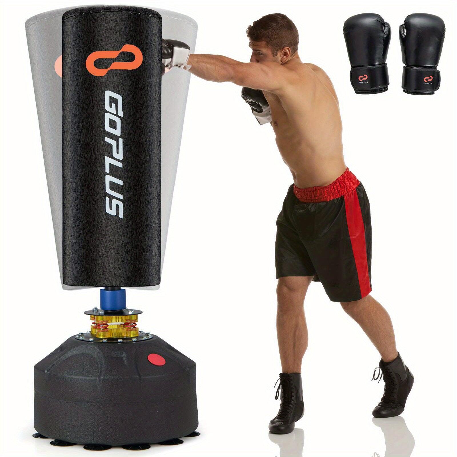 NNETM Free Standing Punching Boxing Bag w/ Boxing Gloves(Black)