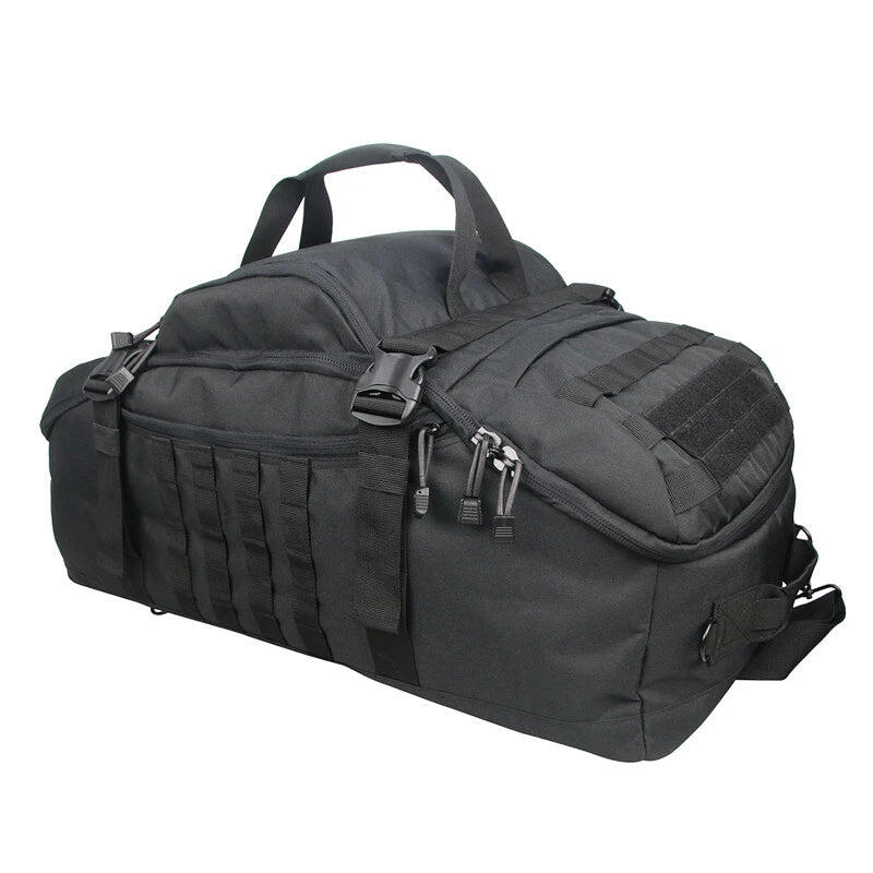 NNEOBA Tactical Molle Sport Travel Duffel Bag Black