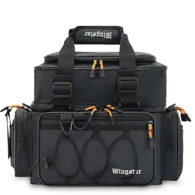 NNEOBA Waterproof Fishing Gear Shoulder Bag Camping Black