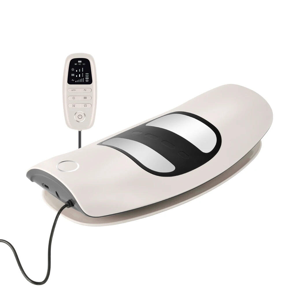 Electric Lumbar Traction Massager Back And Waist Spine Support White