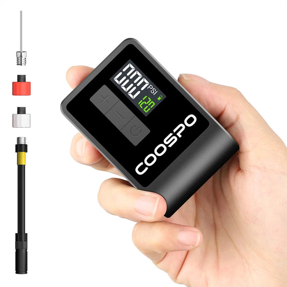 NNEOBA Mini Electric Air Pump Portable Digital Tire Inflator 120PSI Black