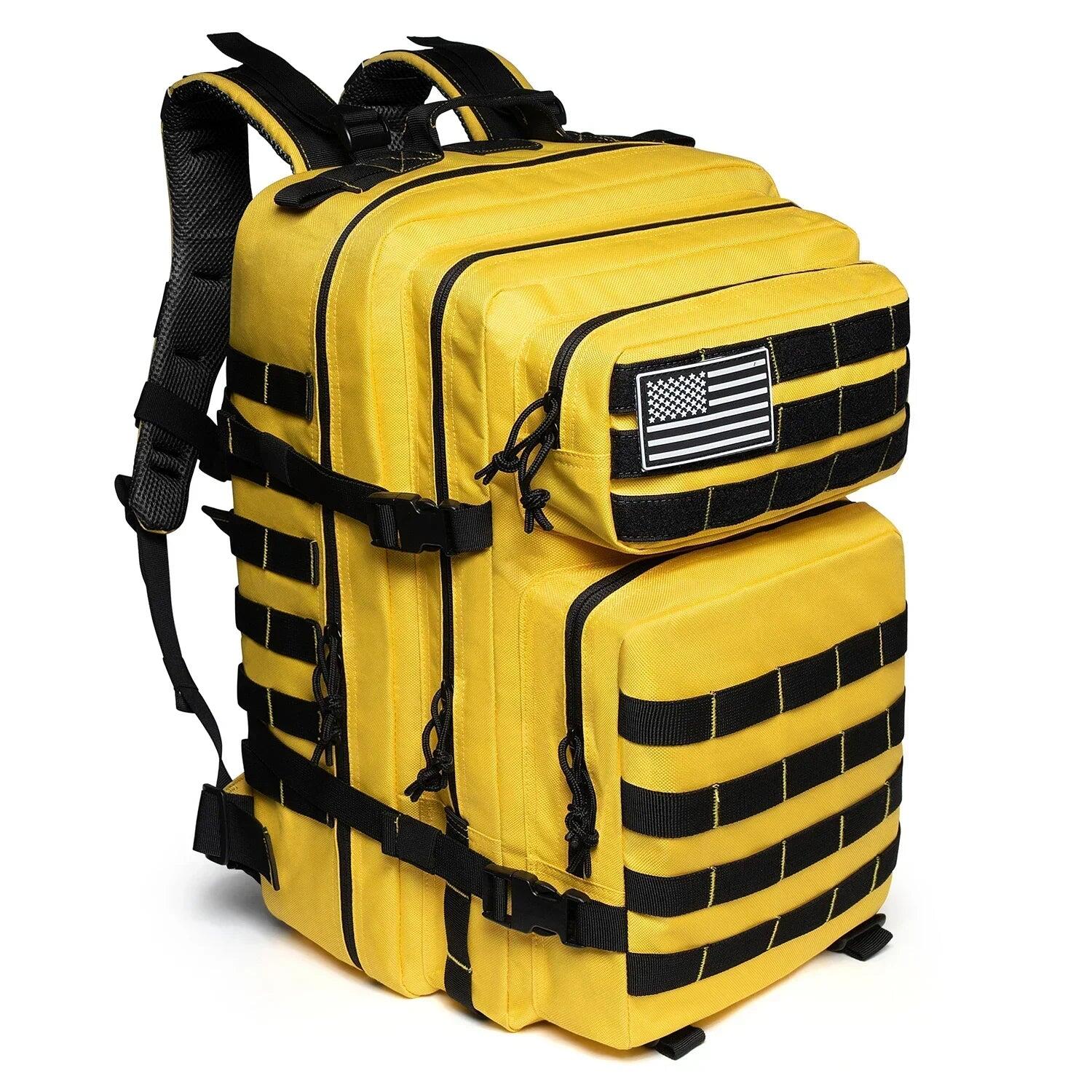 NNEOBA 45L Tactical Fitness Backpack Molle Rucksack Yellow