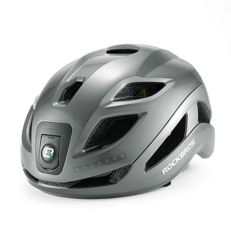 NNEOBA Rechargeable LED Cycling Helmet with Type-C Charging Grey