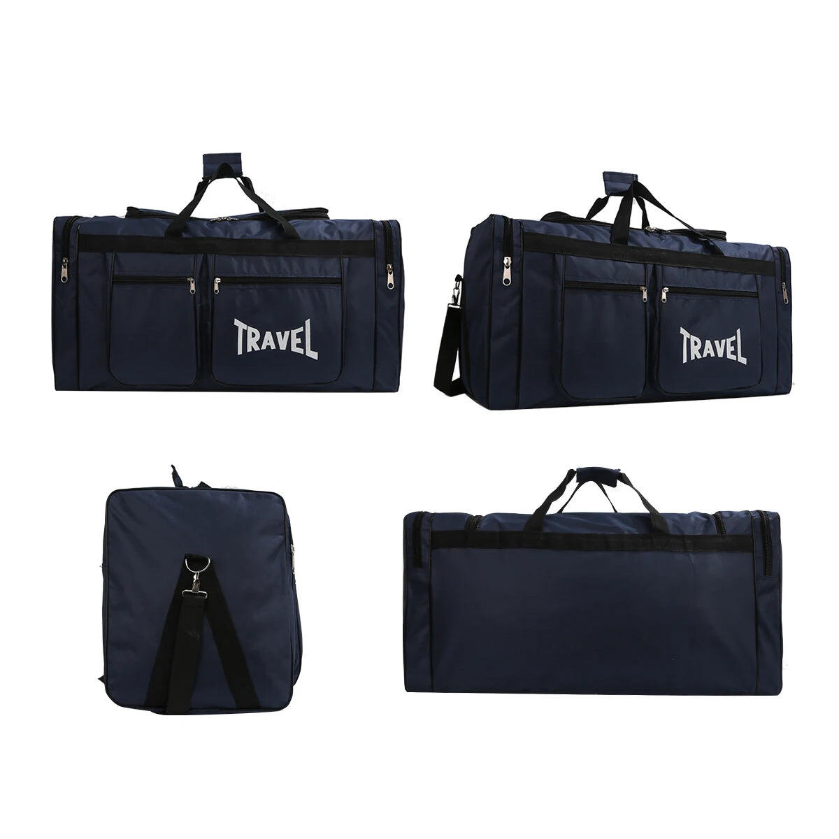 NNEOBA 80L Foldable Waterproof Travel Duffel Bag Deep Blue