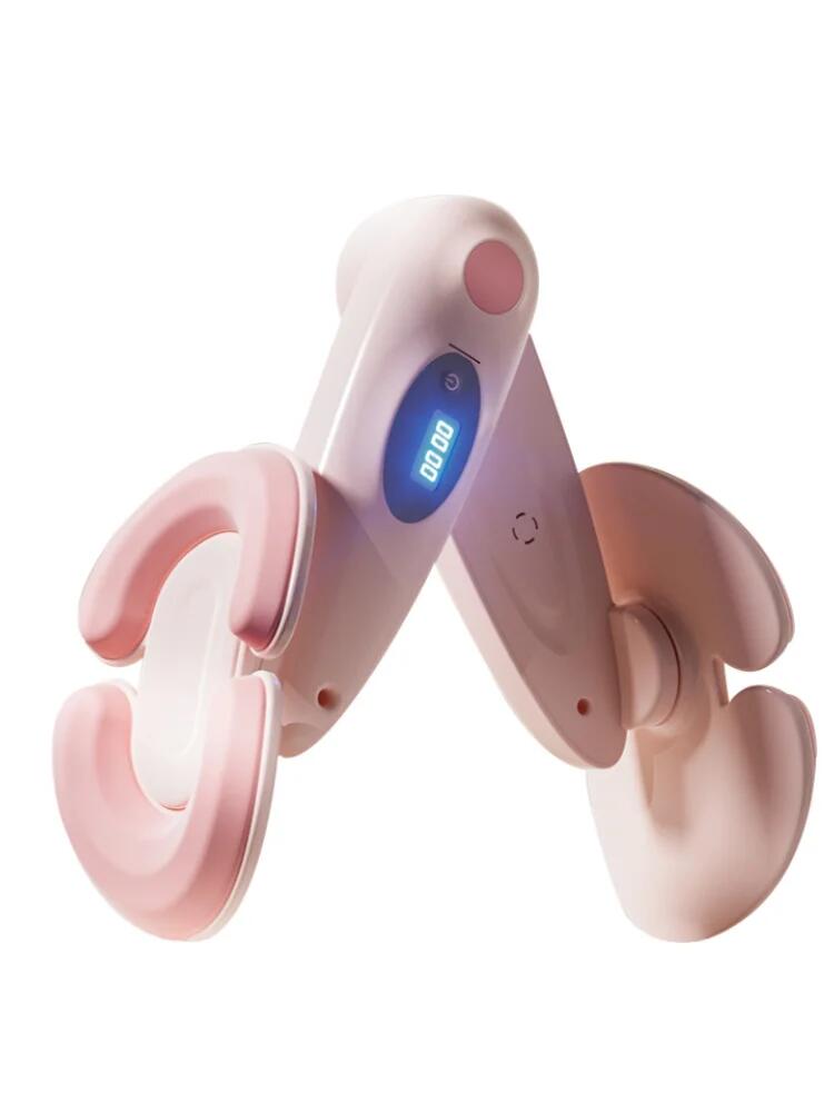 NNEOBA LED Counting Pelvic Floor Leg Clamp Trainer Pink