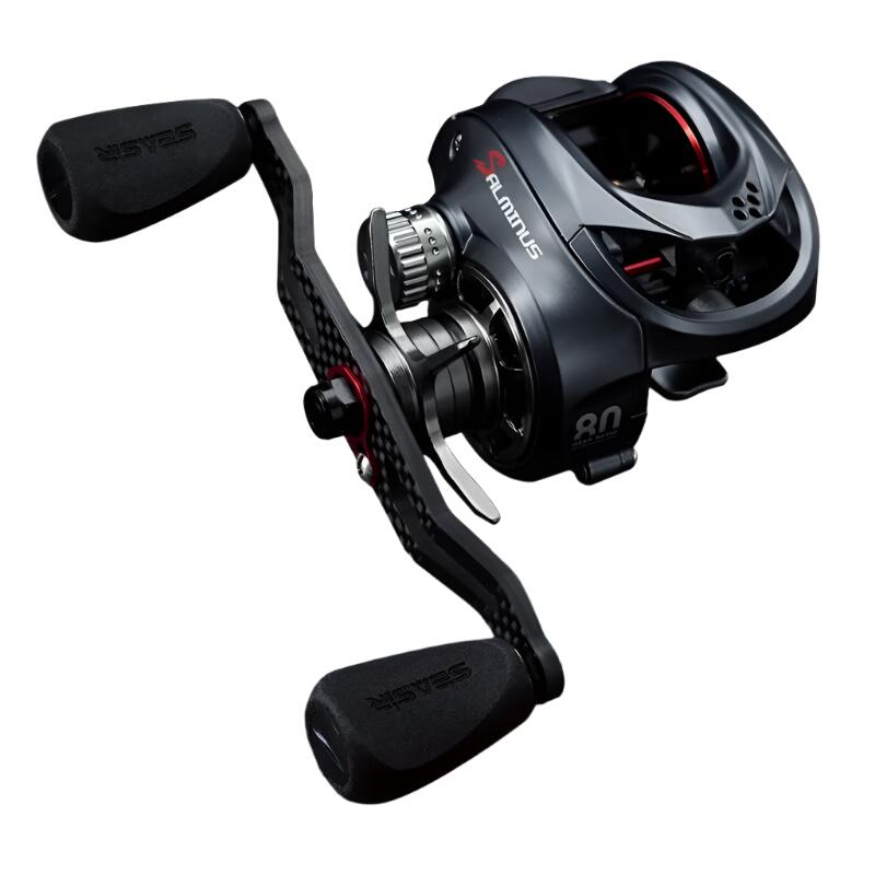 NNEOBA High-Speed Baitcasting Reel Dual Spools Right Hand Black