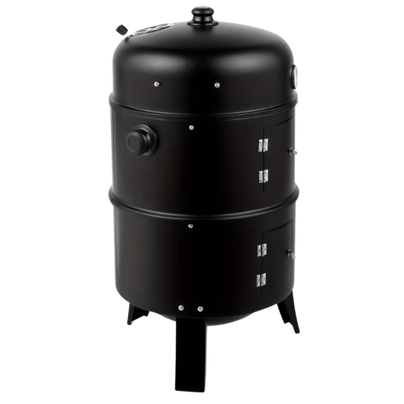 NNETM 3-in-1 Charcoal Smoker Grill Outdoor BBQ Cooker
