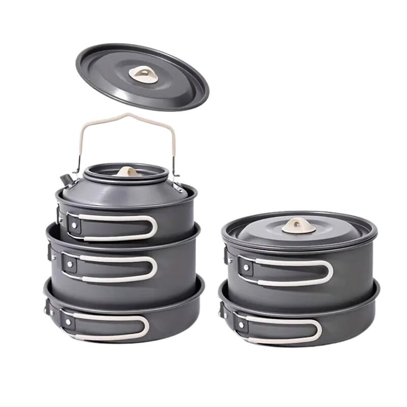 NNETM Camping Kitchen Set for 4-Person Cooking (9pcs)