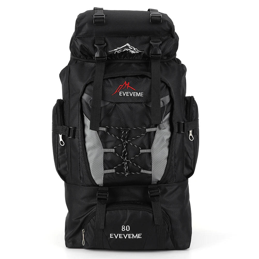 NNEOBA 80L Travel Backpack Waterproof Outdoor Pack Black