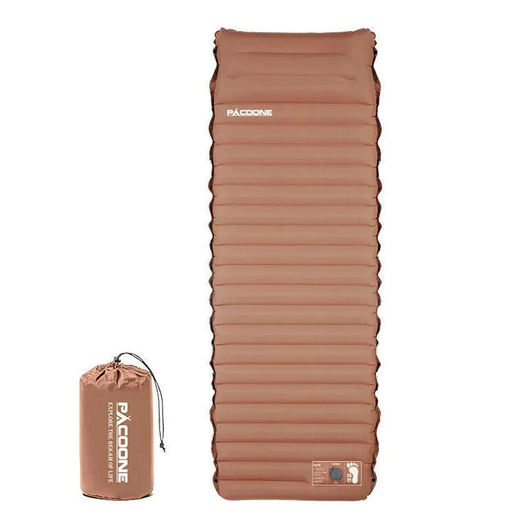 Self-inflating air mattress with splicable pad