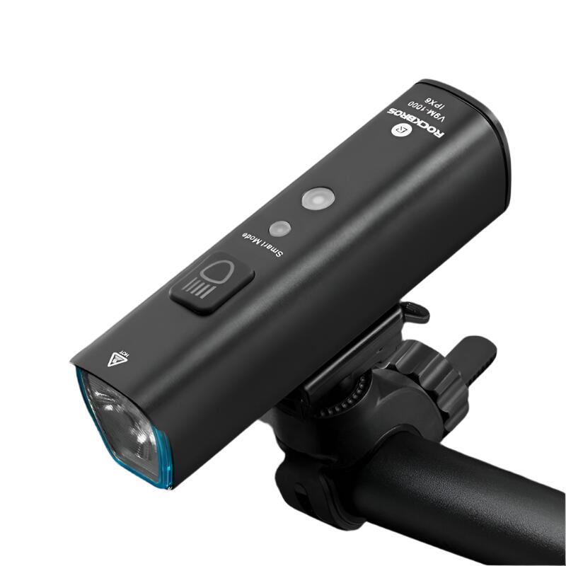 NNEOBA 1000LM Smart Bike Headlight Vibration Light Sensing Black