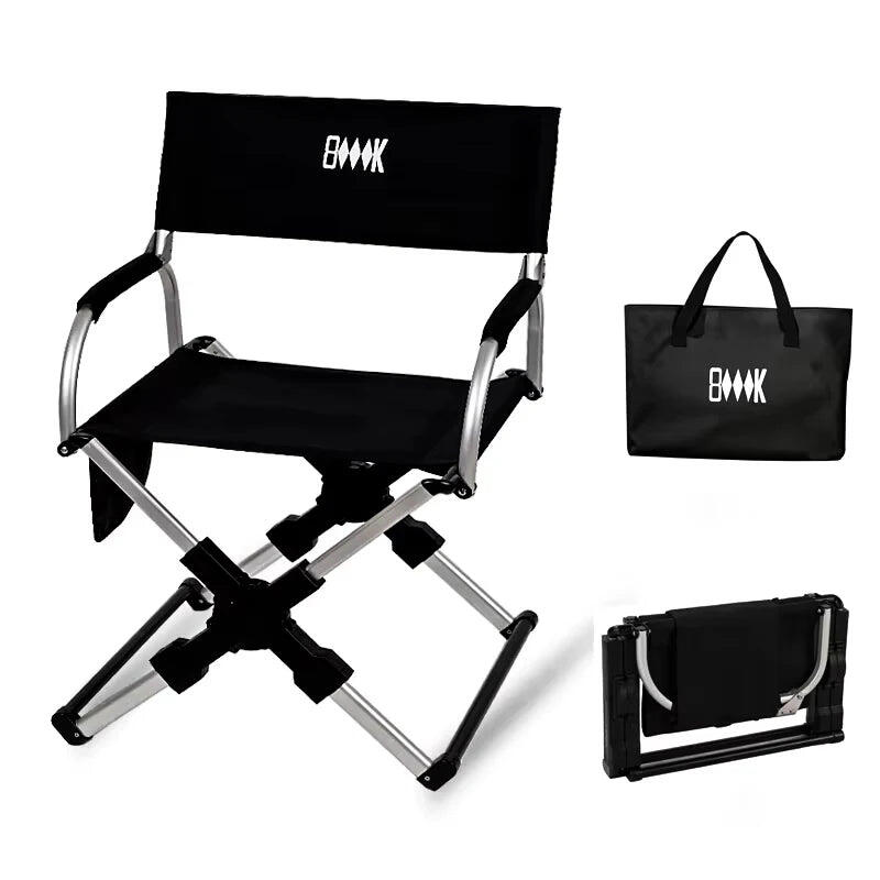 NNEOBA Foldable Aluminum Portable Camping Seat 100kg Capacity Black