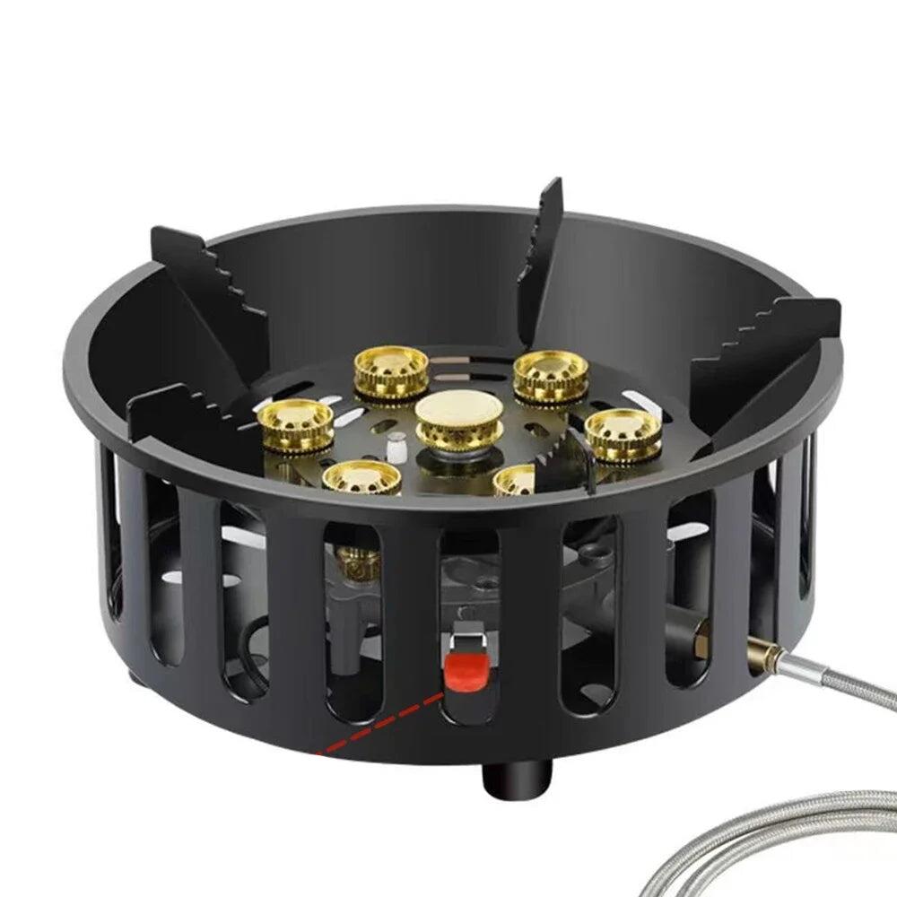NNEOBA 7-Core High-Power Camping Stove Gas Burner Black