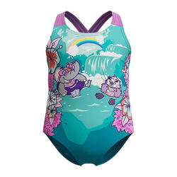 Maillot De Bain 1 Pièce LEARN TO SWIM Bébé Fille (Bleu)