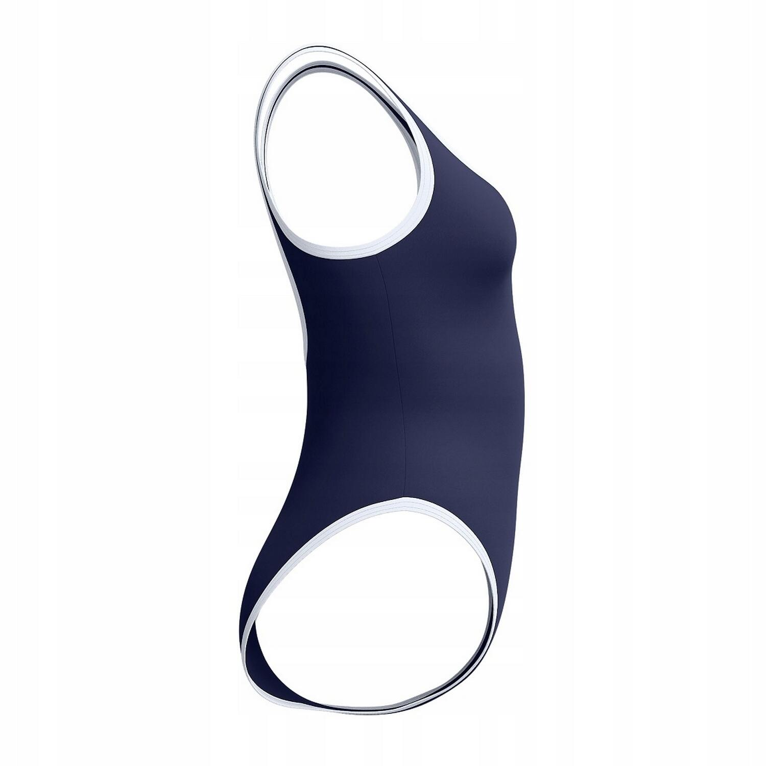 Maillot De Bain 1 Pièce SOLID Femme (Bleu Marine) 3/4