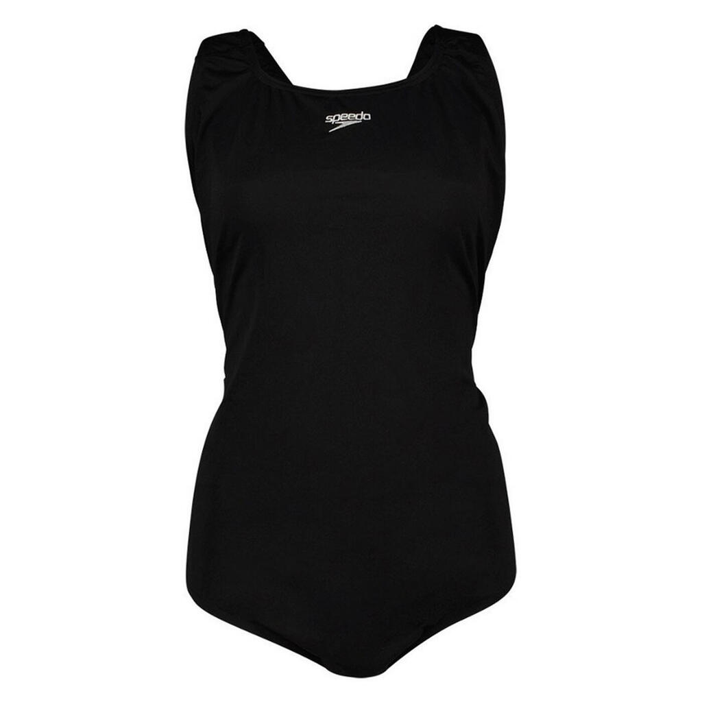 Womens/Ladies Medalist Endurance+ Plus One Piece Swimsuit (Black)