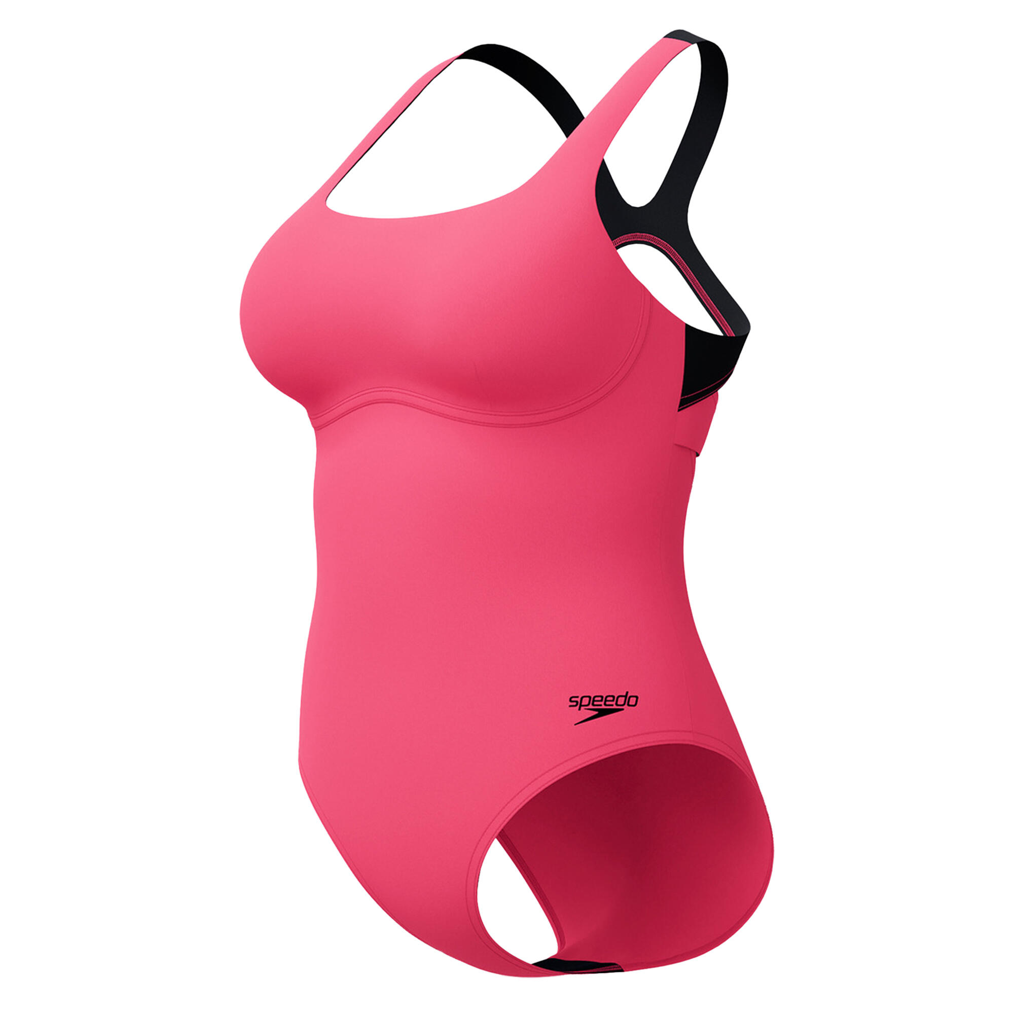Maillot De Bain 1 Pièce Femme (Rose Foncé) 3/3