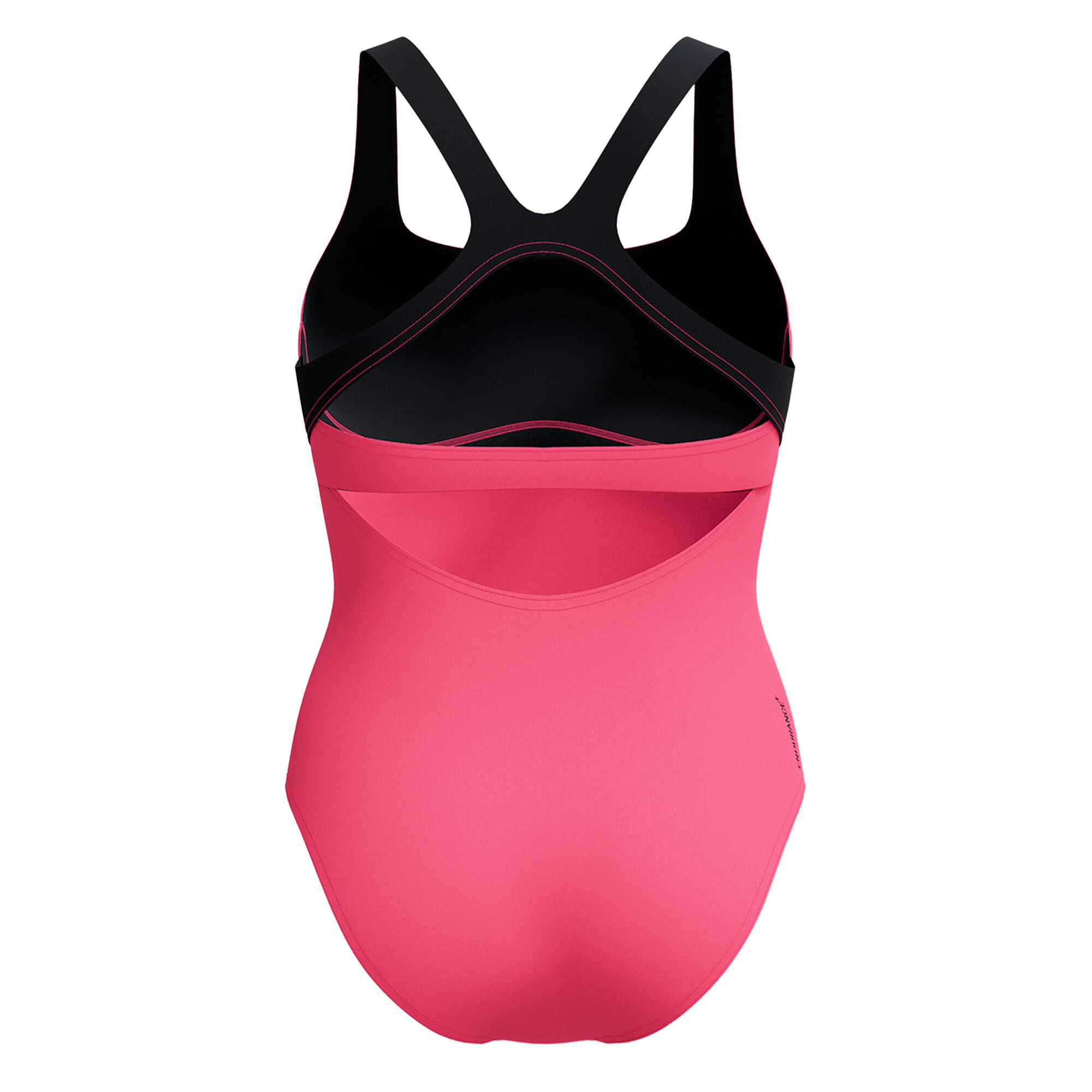 Maillot De Bain 1 Pièce Femme (Rose Foncé) 2/3