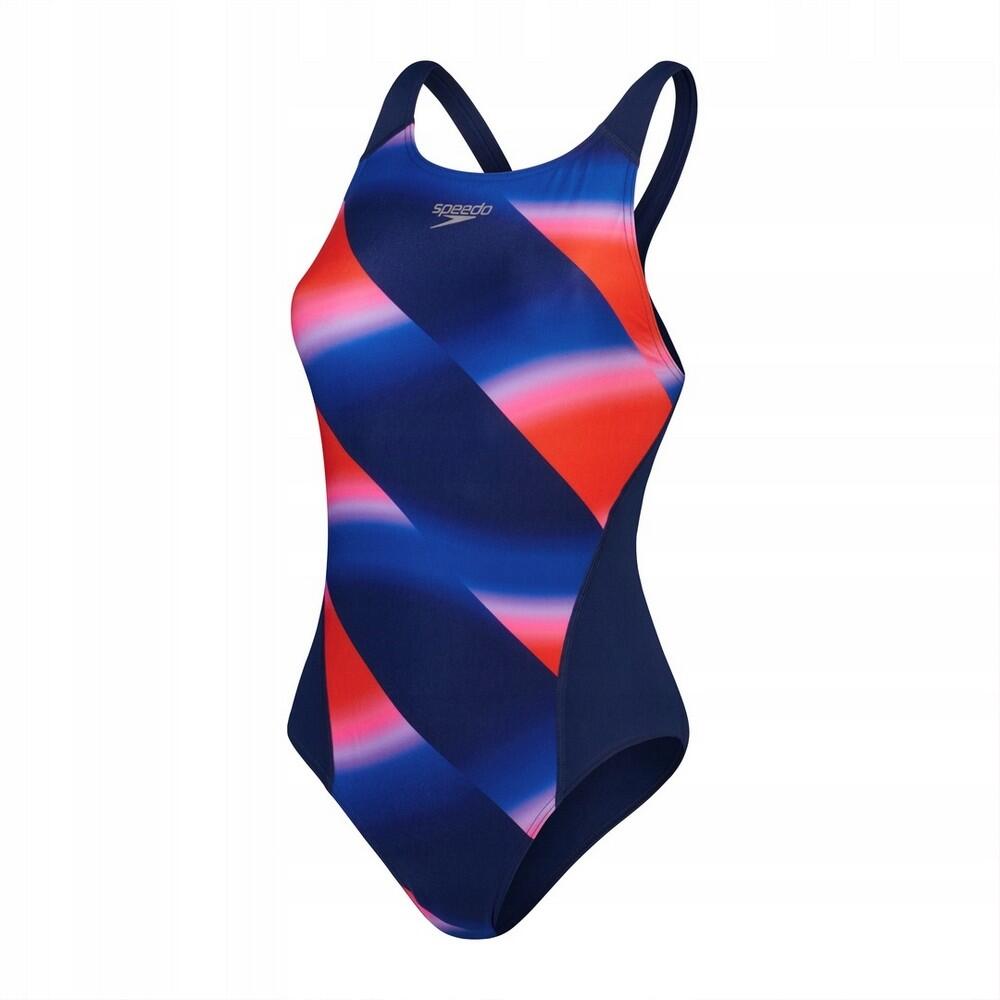 Speedo - Maillot De Bain 1 Pièce Recordbreaker Femme (bleu / Rouge) - Maillot De Bain 1 Pièce - Bleu|rouge - Decathlon