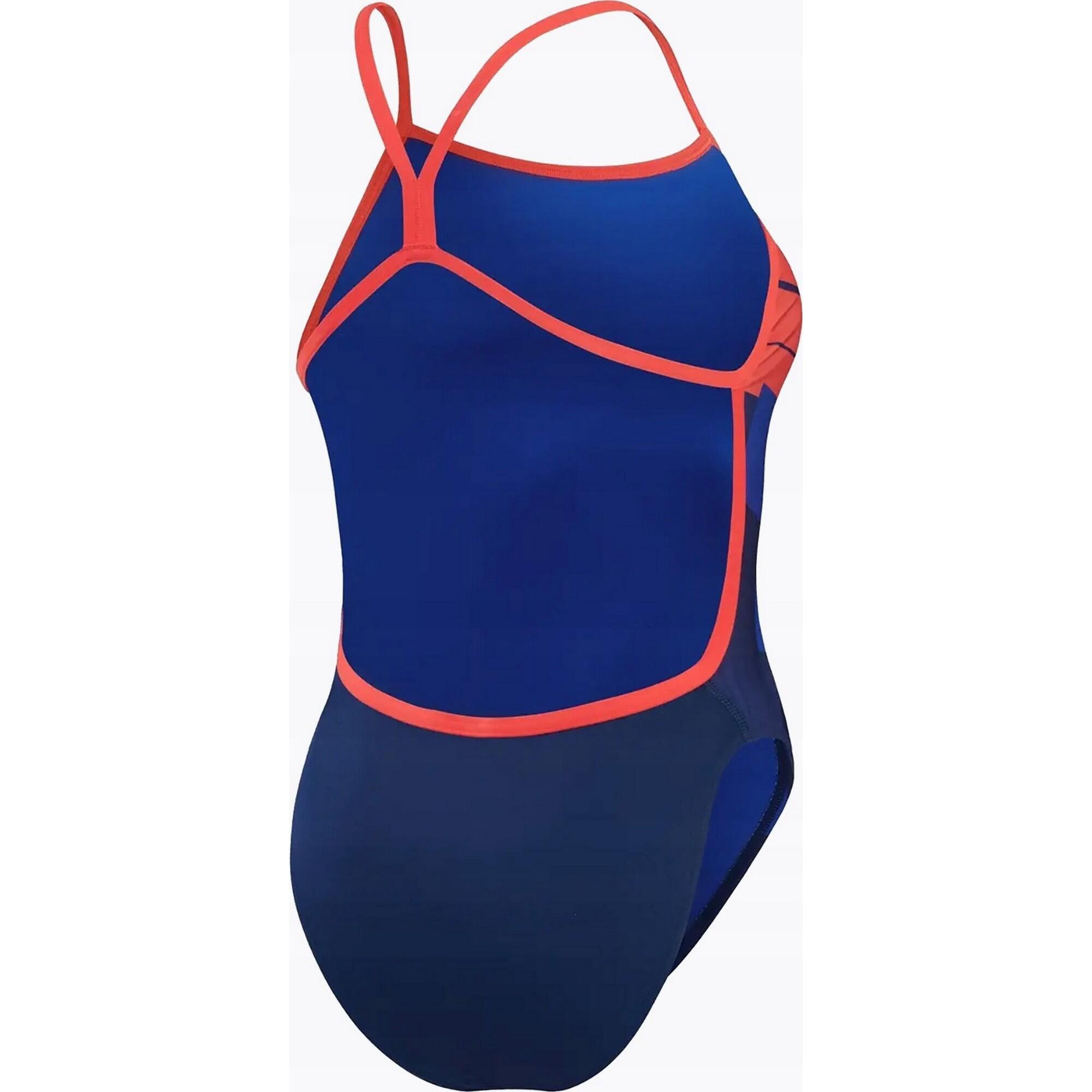 Maillot De Bain 1 Pièce PLACEMENT Femme (Bleu / Rouge) 2/4