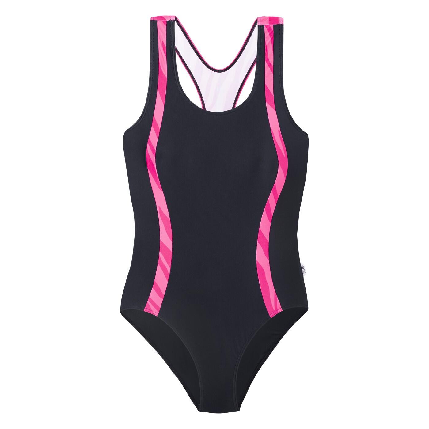 Aquawave - Maillot De Bain 1 Pièce Asma Femme (noir / Framboise Vif) - Maillot De Bain 1 Pièce - Noir|rose - S - Decathlon