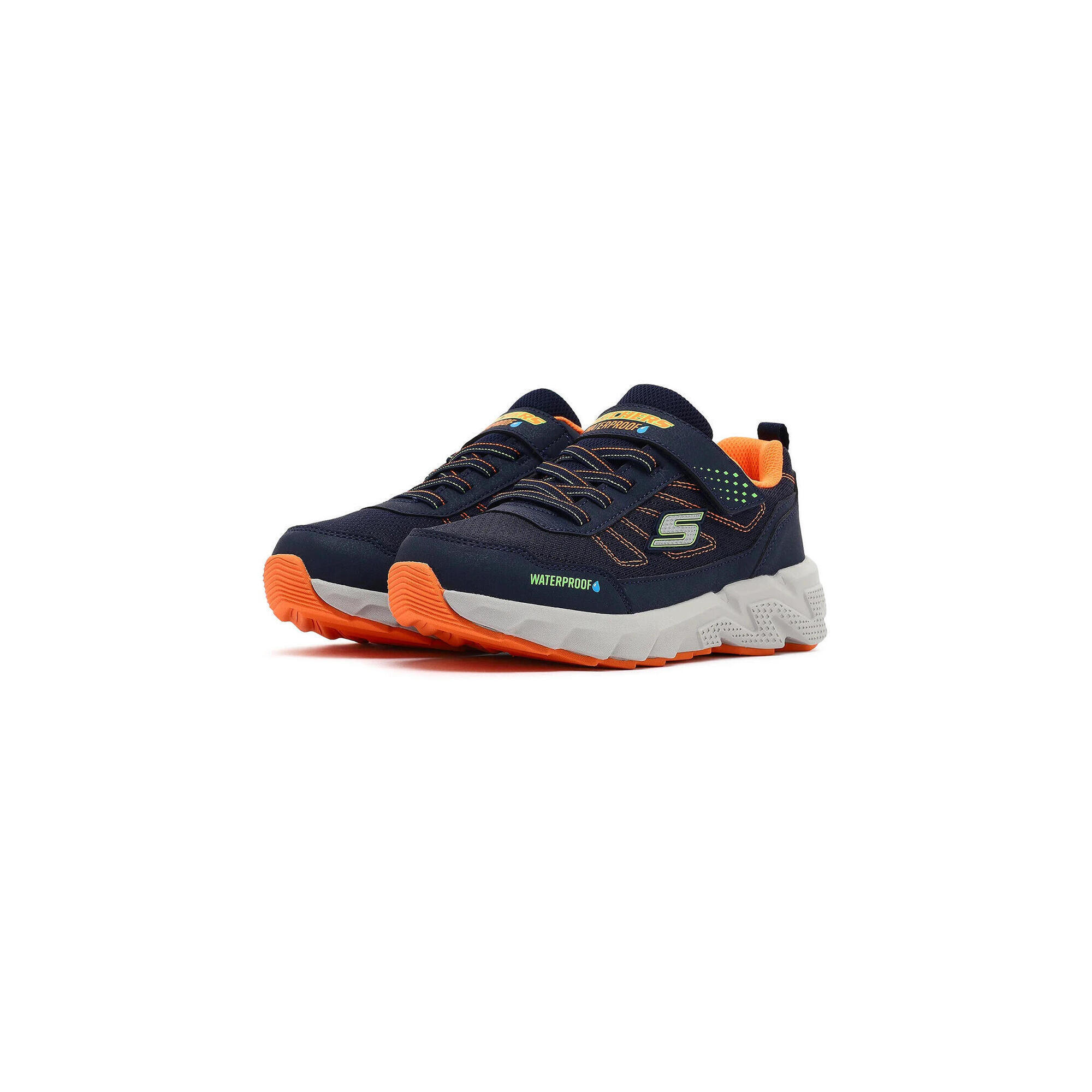 Skechers - Chaussure De Randonnée Baskets Enfants Skechers Elite Sport Tread Marin - Chaussures De Sport - Bleu|jaune|orange - Decathlon