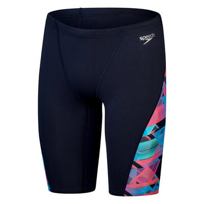 Heren vcut jammer shorts met allover print (zwart. rood)