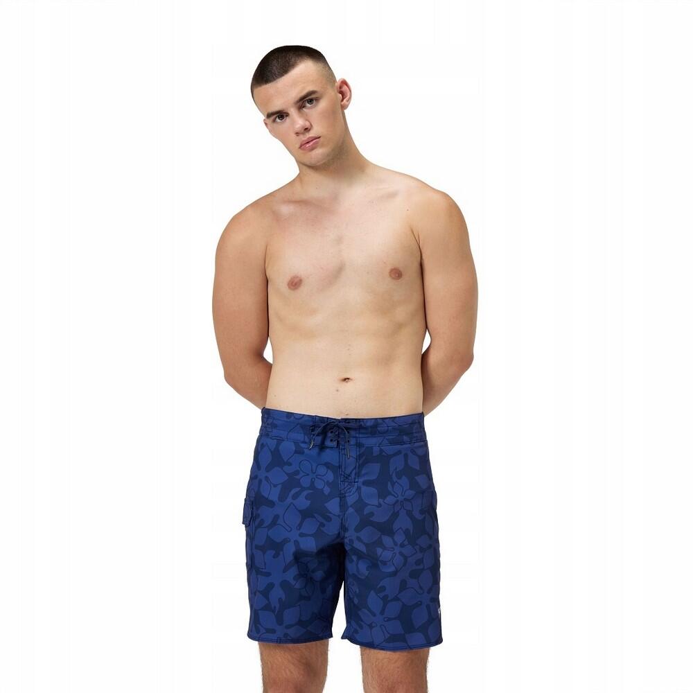 Mens Print Board Shorts (Navy)