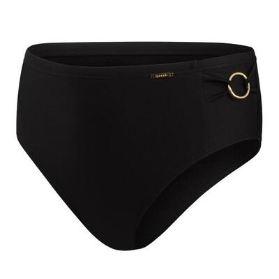 Dames hoog rise zwemshort (zwart)