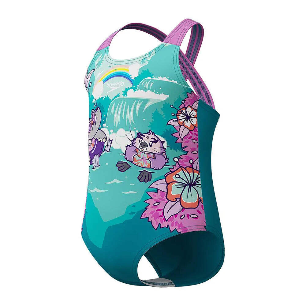 Maillot De Bain 1 Pièce LEARN TO SWIM Bébé Fille (Bleu) 2/2