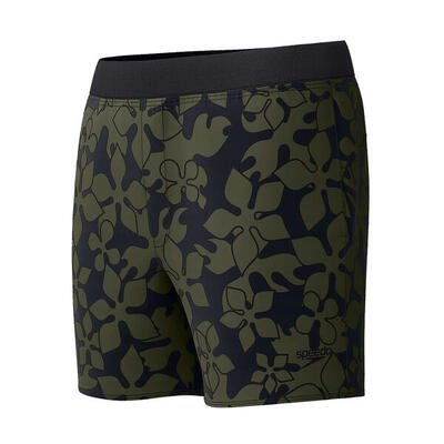 Heren volley gedrukte zwemshorts (groen)