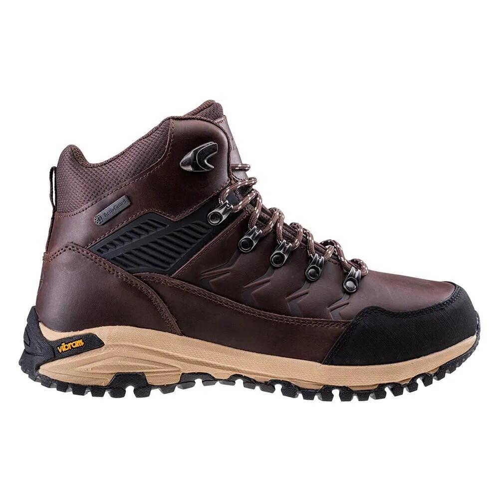 Leknes Scarpe Da Trekking Pelle Uomo Hi-Tec Marrone Nero 3/4