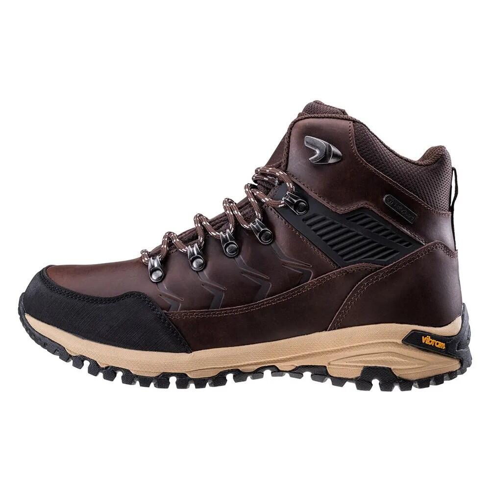 Leknes Scarpe Da Trekking Pelle Uomo Hi-Tec Marrone Nero 2/4