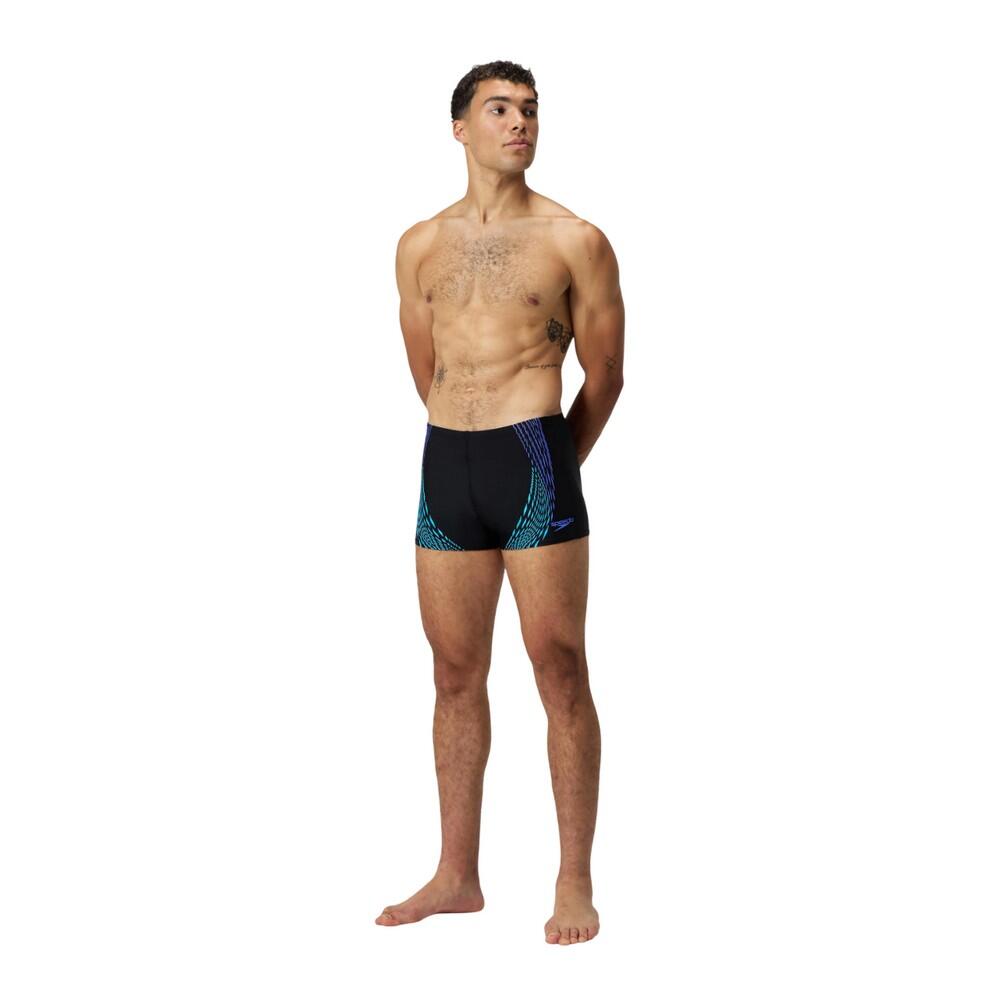 Mens Aquashort Dual Logo Swim Shorts (Blue)